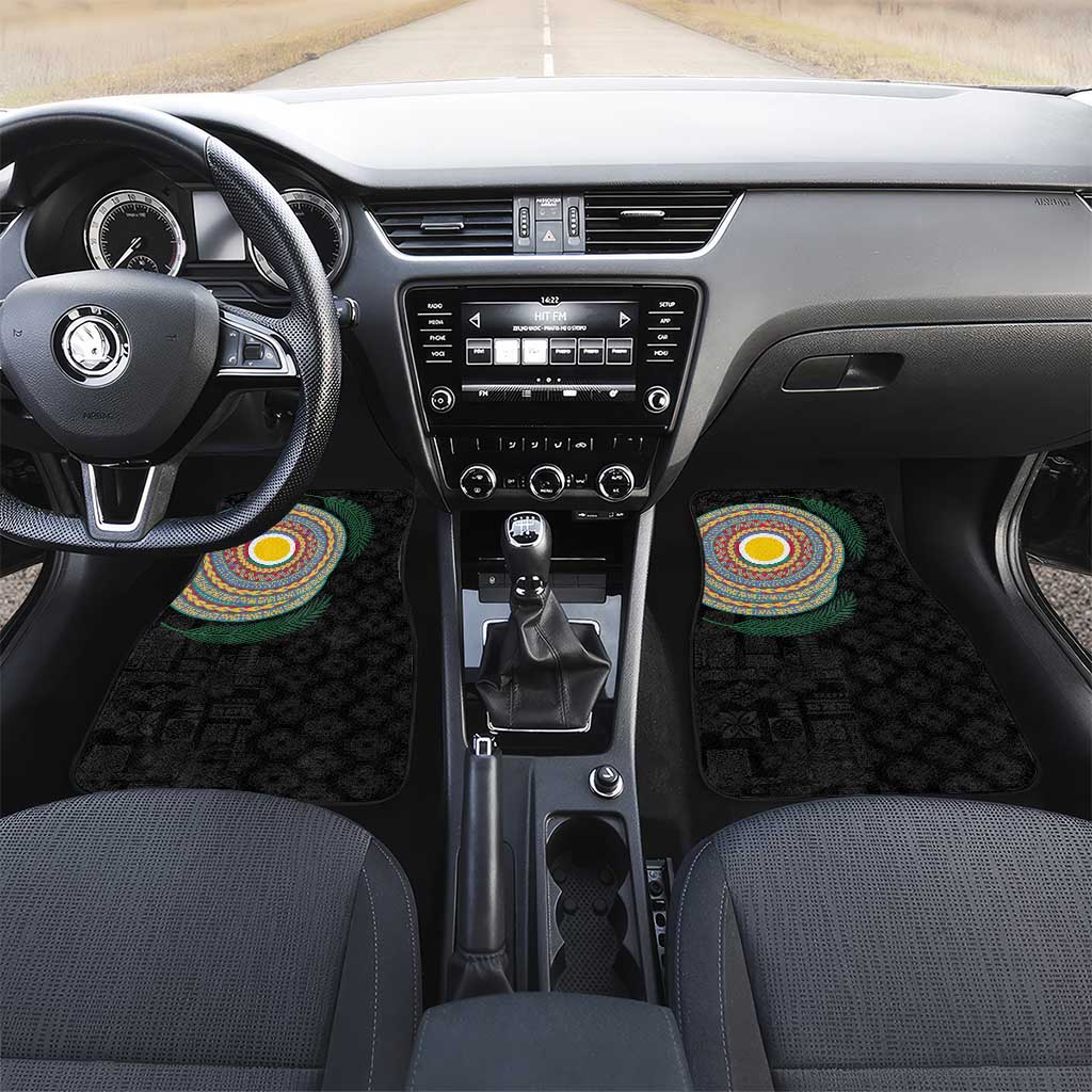 Shefa Tribal Tattoo with Namele Leaves Car Mats