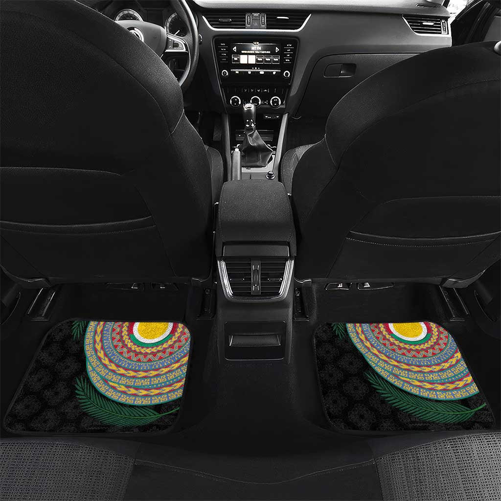 Shefa Tribal Tattoo with Namele Leaves Car Mats