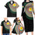 Shefa Tribal Tattoo with Namele Leaves Family Matching Long Sleeve Bodycon Dress and Hawaiian Shirt