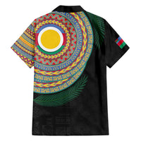 Shefa Tribal Tattoo with Namele Leaves Family Matching Puletasi and Hawaiian Shirt