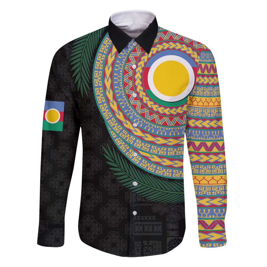 Shefa Tribal Tattoo with Namele Leaves Family Matching Tank Maxi Dress and Hawaiian Shirt