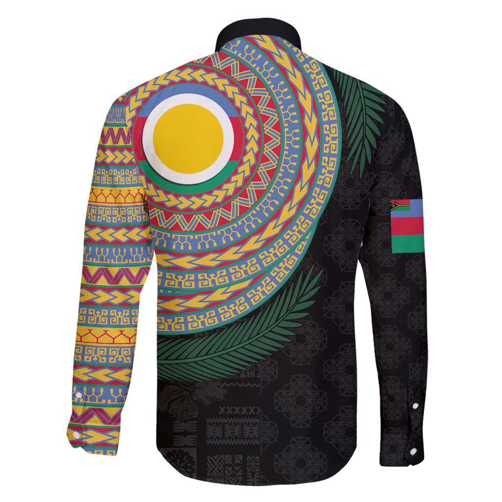 Shefa Tribal Tattoo with Namele Leaves Family Matching Tank Maxi Dress and Hawaiian Shirt