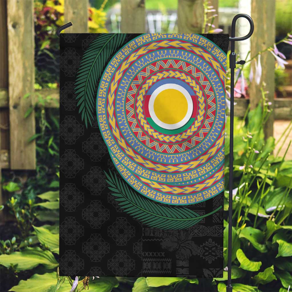 Shefa Tribal Tattoo with Namele Leaves Garden Flag