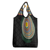 Shefa Tribal Tattoo with Namele Leaves Grocery Bag