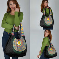 Shefa Tribal Tattoo with Namele Leaves Grocery Bag