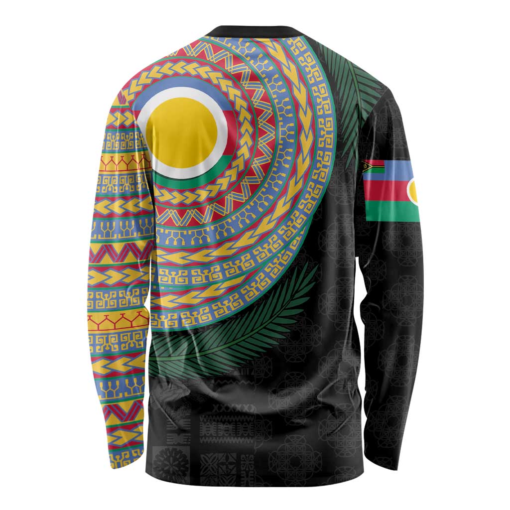 Shefa Tribal Tattoo with Namele Leaves Long Sleeve Shirt