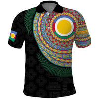 Shefa Tribal Tattoo with Namele Leaves Polo Shirt