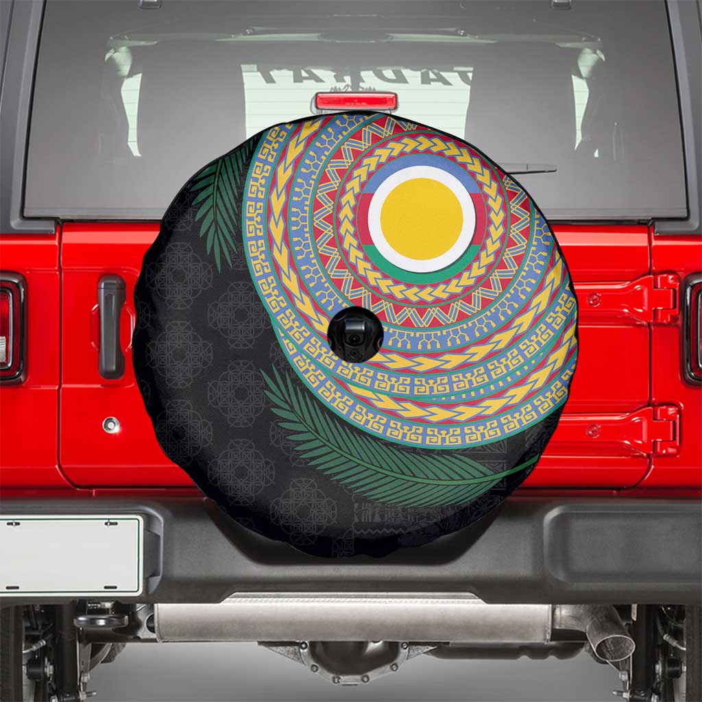 Shefa Tribal Tattoo with Namele Leaves Spare Tire Cover