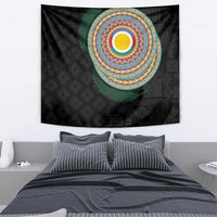 Shefa Tribal Tattoo with Namele Leaves Tapestry