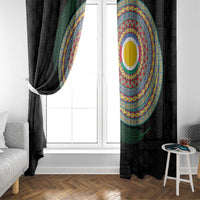 Shefa Tribal Tattoo with Namele Leaves Window Curtain