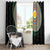 Shefa Tribal Tattoo with Namele Leaves Window Curtain