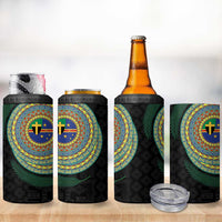 Tafea Tribal Tattoo with Namele Leaves 4 in 1 Can Cooler Tumbler