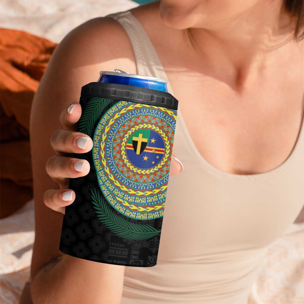 Tafea Tribal Tattoo with Namele Leaves 4 in 1 Can Cooler Tumbler
