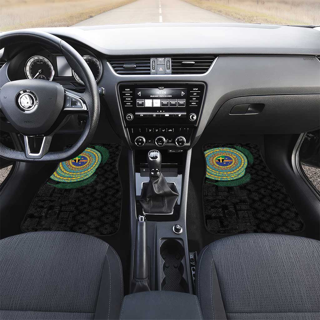 Tafea Tribal Tattoo with Namele Leaves Car Mats