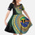 Tafea Tribal Tattoo with Namele Leaves Family Matching Mermaid Dress and Hawaiian Shirt