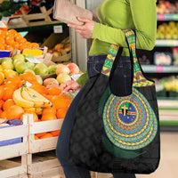 Tafea Tribal Tattoo with Namele Leaves Grocery Bag