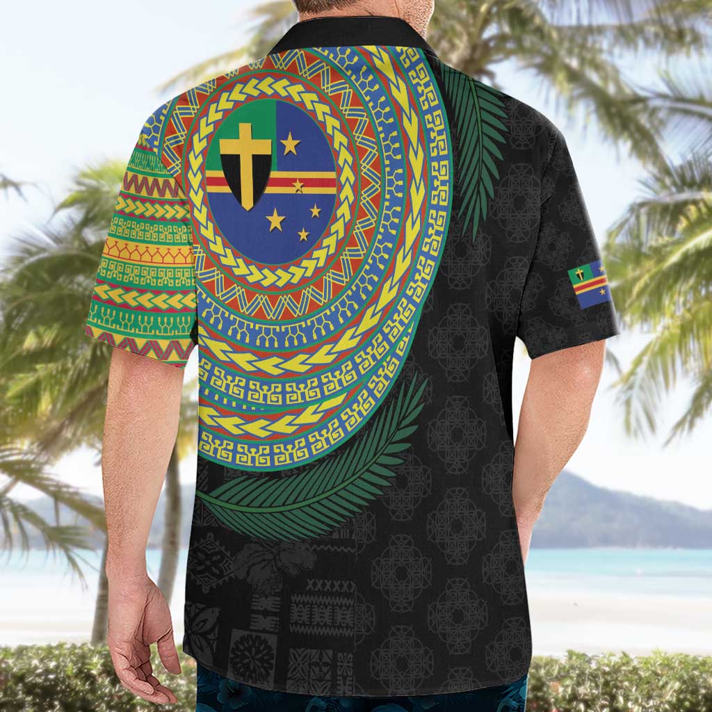 Tafea Tribal Tattoo with Namele Leaves Hawaiian Shirt