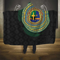 Tafea Tribal Tattoo with Namele Leaves Hooded Blanket