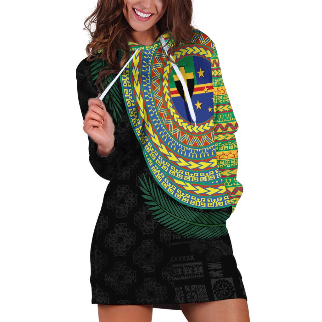 Tafea Tribal Tattoo with Namele Leaves Hoodie Dress