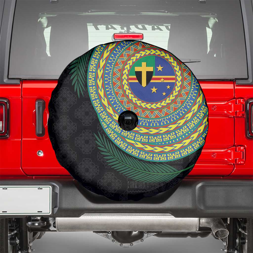 Tafea Tribal Tattoo with Namele Leaves Spare Tire Cover