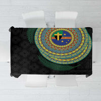 Tafea Tribal Tattoo with Namele Leaves Tablecloth