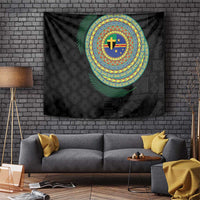 Tafea Tribal Tattoo with Namele Leaves Tapestry