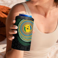 Malampa Tribal Tattoo with Namele Leaves 4 in 1 Can Cooler Tumbler