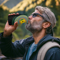 Malampa Tribal Tattoo with Namele Leaves 4 in 1 Can Cooler Tumbler