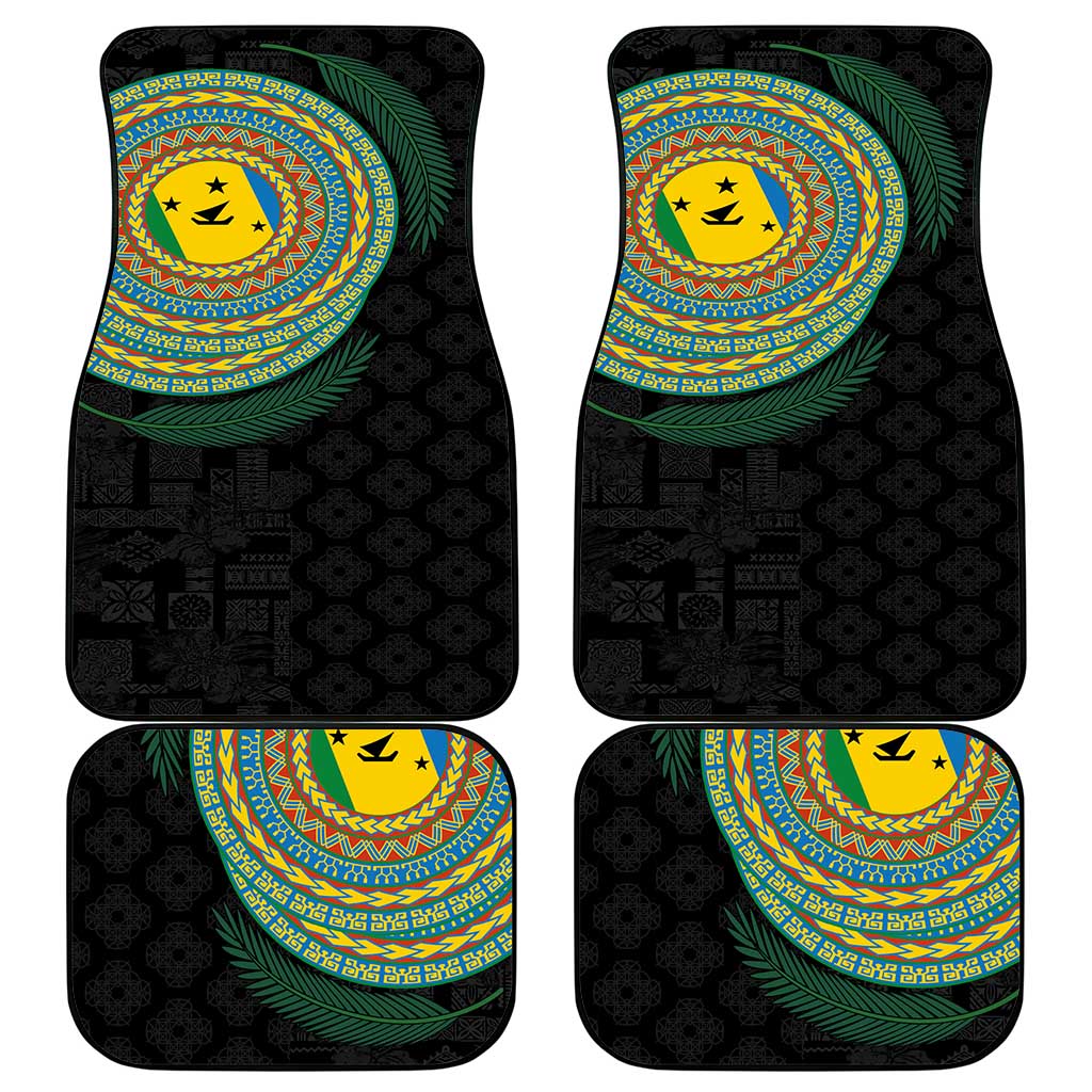 Malampa Tribal Tattoo with Namele Leaves Car Mats