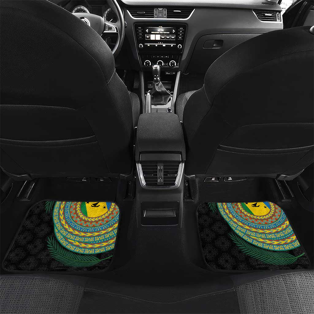 Malampa Tribal Tattoo with Namele Leaves Car Mats