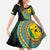 Malampa Tribal Tattoo with Namele Leaves Family Matching Mermaid Dress and Hawaiian Shirt