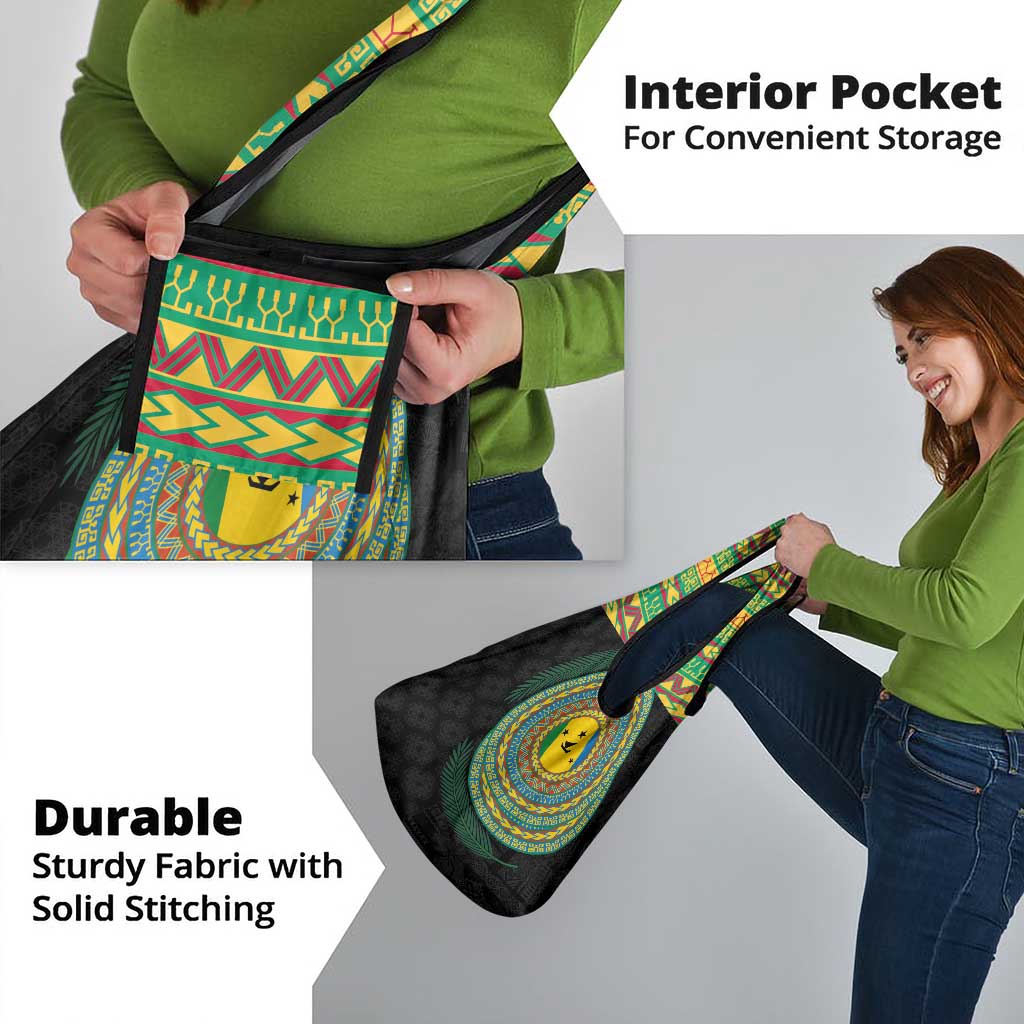 Malampa Tribal Tattoo with Namele Leaves Grocery Bag