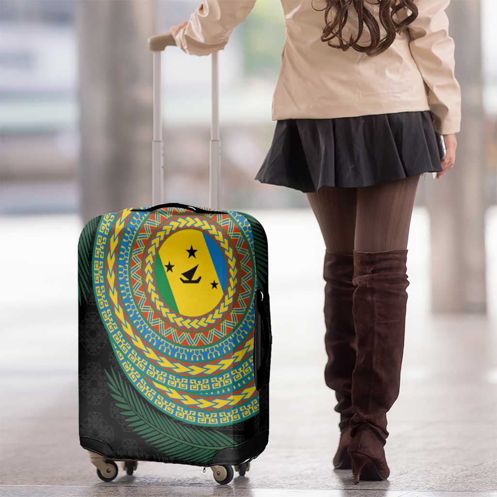 Malampa Tribal Tattoo with Namele Leaves Luggage Cover