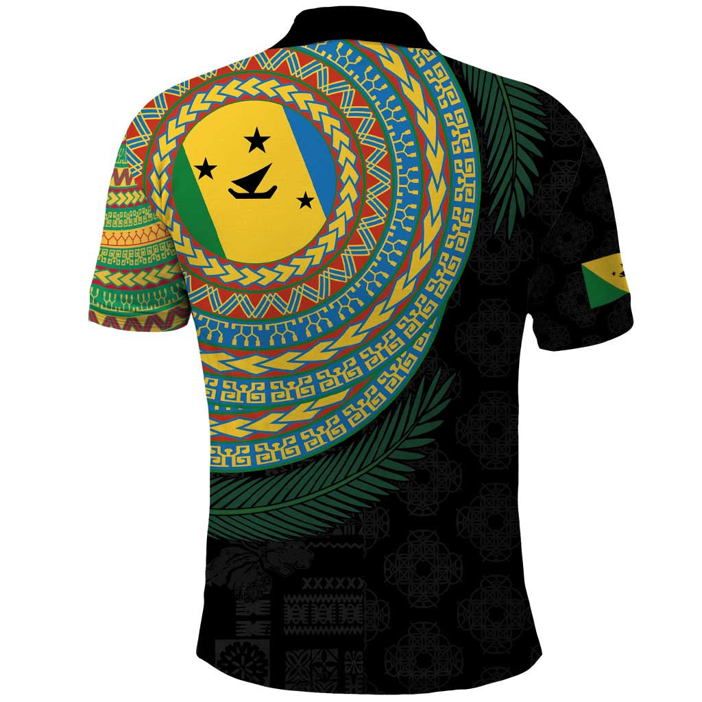 Malampa Tribal Tattoo with Namele Leaves Polo Shirt