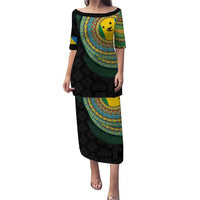 Malampa Tribal Tattoo with Namele Leaves Puletasi