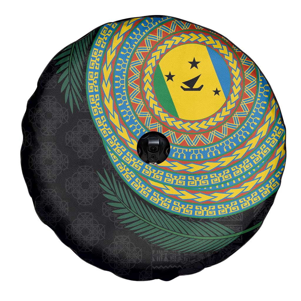 Malampa Tribal Tattoo with Namele Leaves Spare Tire Cover