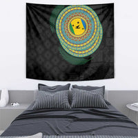 Malampa Tribal Tattoo with Namele Leaves Tapestry