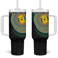 Malampa Tribal Tattoo with Namele Leaves Tumbler With Handle