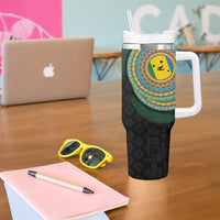 Malampa Tribal Tattoo with Namele Leaves Tumbler With Handle