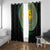 Malampa Tribal Tattoo with Namele Leaves Window Curtain