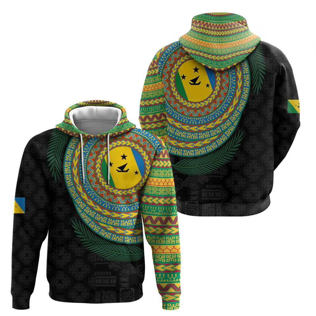 Malampa Tribal Tattoo with Namele Leaves Zip Hoodie