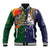Manuʻa Islands and American Samoa Together Baseball Jacket Rooster and Eagle Mascot National Map and Flag Style