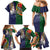 Manuʻa Islands and American Samoa Together Family Matching Mermaid Dress and Hawaiian Shirt Rooster and Eagle Mascot National Map and Flag Style