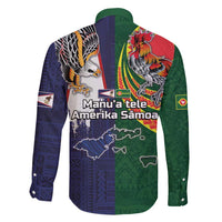 Manuʻa Islands and American Samoa Together Family Matching Mermaid Dress and Hawaiian Shirt Rooster and Eagle Mascot National Map and Flag Style