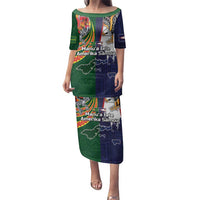 Manuʻa Islands and American Samoa Together Family Matching Puletasi and Hawaiian Shirt Rooster and Eagle Mascot National Map and Flag Style