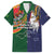 Manuʻa Islands and American Samoa Together Family Matching Short Sleeve Bodycon Dress and Hawaiian Shirt Rooster and Eagle Mascot National Map and Flag Style