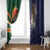 Manuʻa Islands and American Samoa Together Window Curtain Rooster and Eagle Mascot National Map and Flag Style