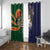 Manuʻa Islands and American Samoa Together Window Curtain Rooster and Eagle Mascot National Map and Flag Style
