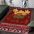 Aloha Plumeria Flowers Area Rug With Hawaiian Style Tapa Tribal