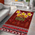 Aloha Plumeria Flowers Area Rug With Hawaiian Style Tapa Tribal